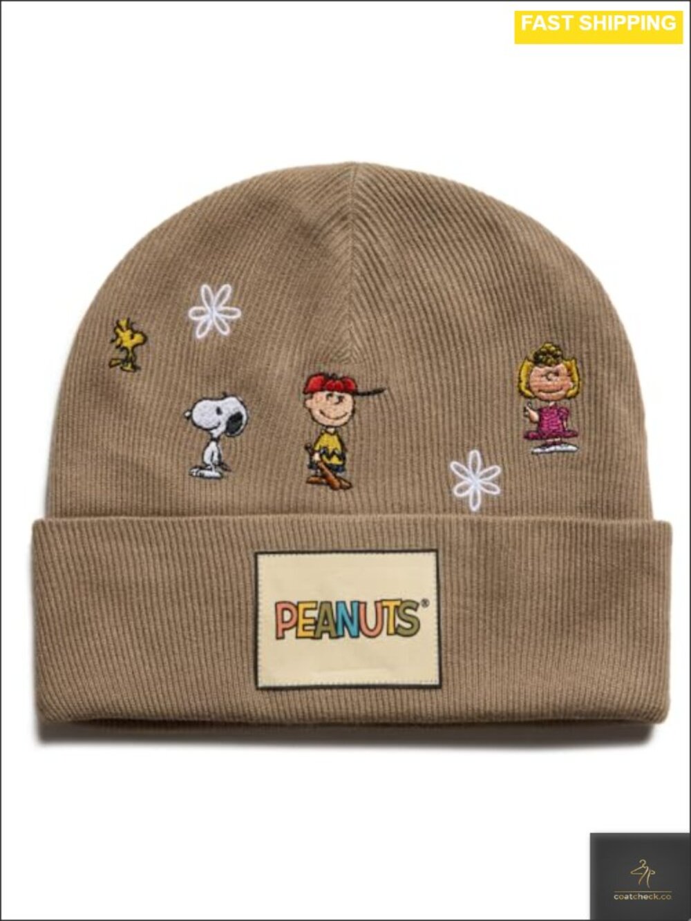 Peanuts Crew Beanie Fold Over Screen Printed Graphic Unisex
